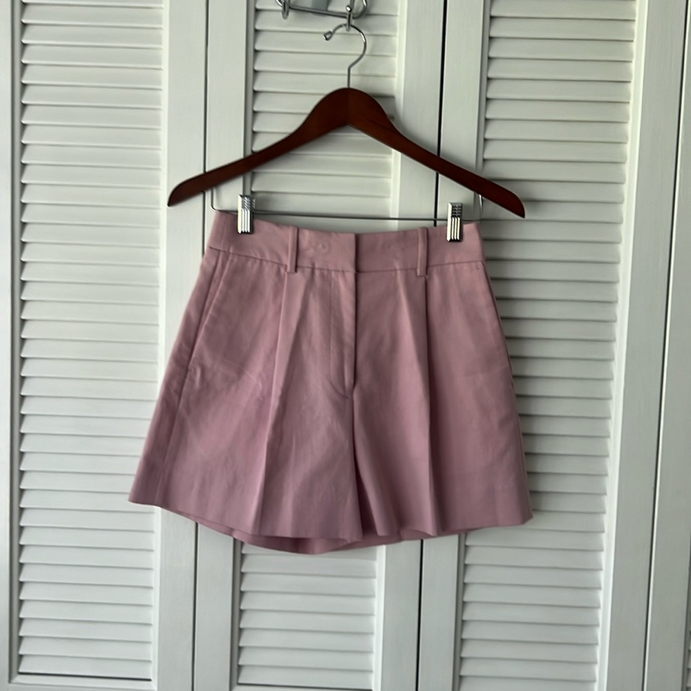 Rebecca Taylor Women's Cotton Suiting Tailored Short, Pale Orchid, 0, NWT